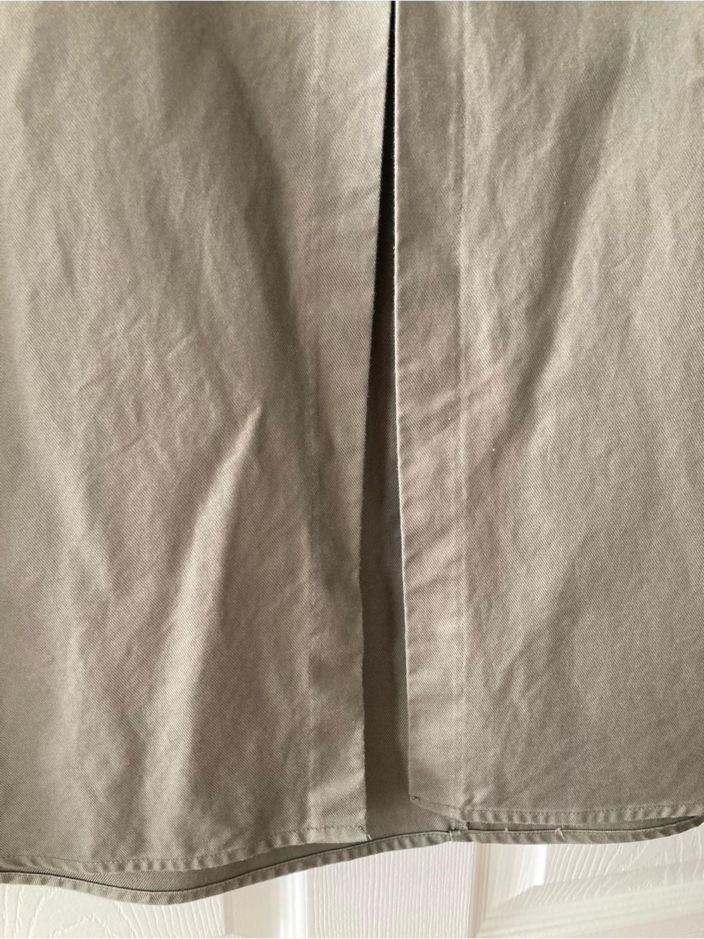 BR Factory Olive poplin front slit skirt - Picture 5 of 5